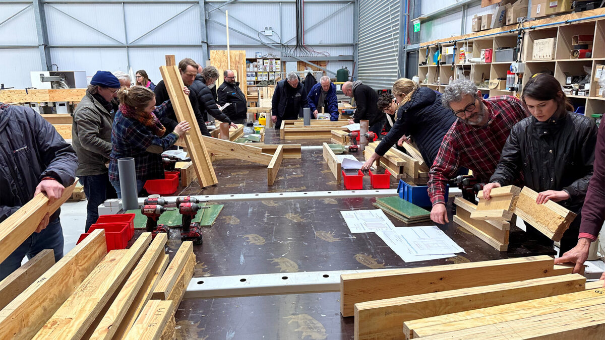 People doing carpentry